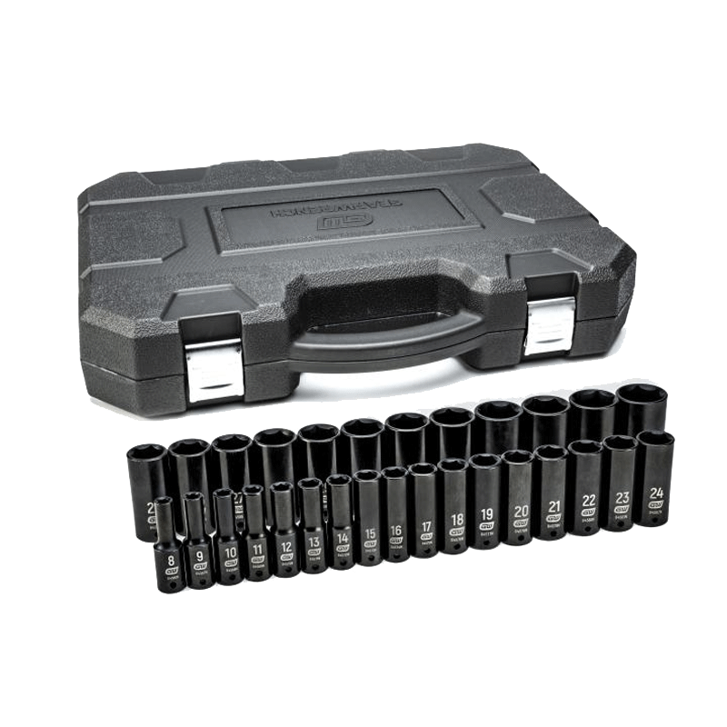 Metric Socket Set 29 Pc Deep Impact 1/2