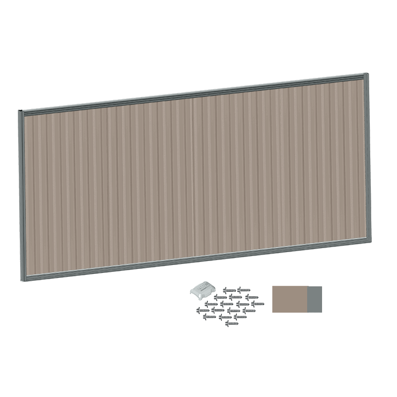 Style Choice Colorbond Fence Panel Kit 1200h x 3100w Windspray Frame ...