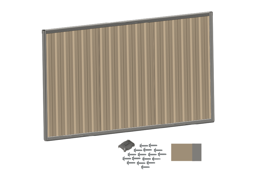 Style Choice Colorbond Fence Panel Kit 1800h x 2370w Wallaby Frame ...