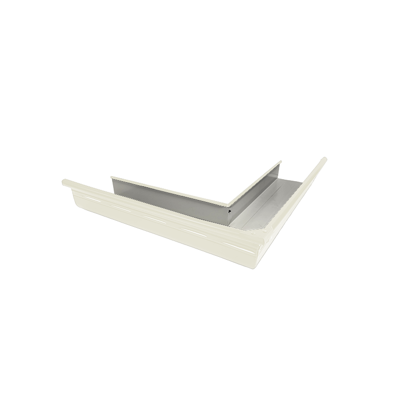 Gutter Quad 125HF Fabricated EXTERNAL Corner Colorbond ULTRA Surfmist