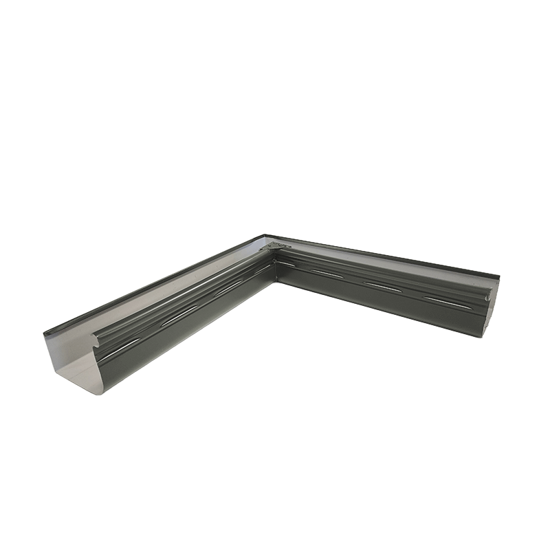 Gutter Quad 150HF Fabricated INTERNAL Corner Colorbond ULTRA Woodland Grey